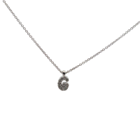 Collana Cianfrone Gioielli Donna in Argento LETTERA-G-BIANCO-PAVIE - LETTERA-G-BIANCO-PAVIE